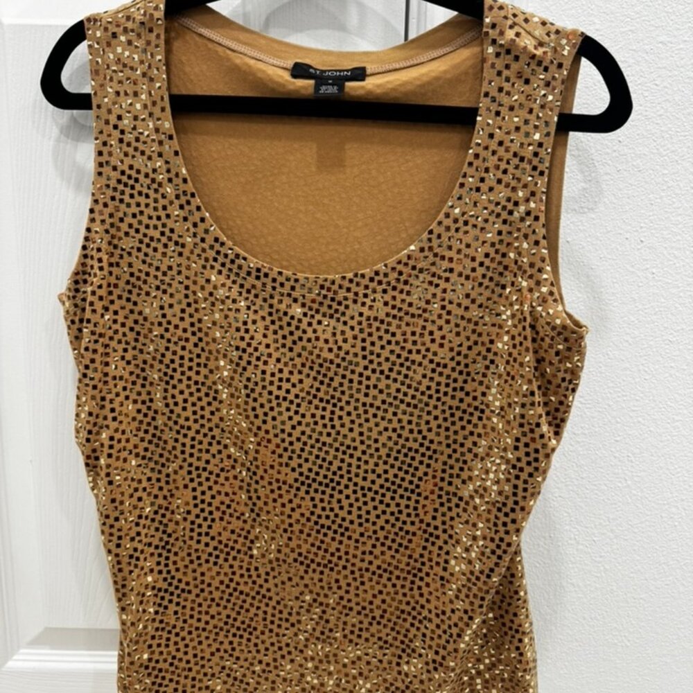St John Gold Sequin Top